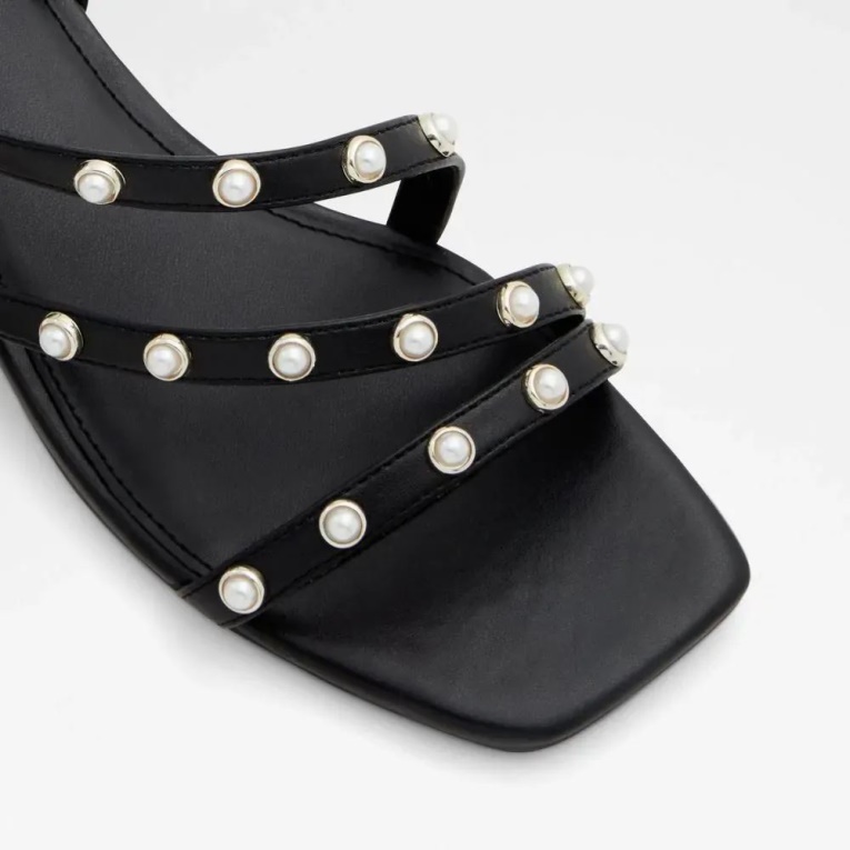 Sandalias Planas Con Tira Trasera De Mujer Asayweth De Moda Negra De Aldo