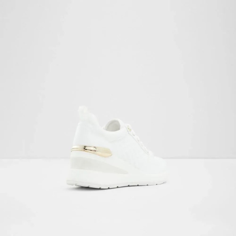 White Fashion Aldo Asilahan - Zapatillas De Mujer Con Cuña Y Cordones