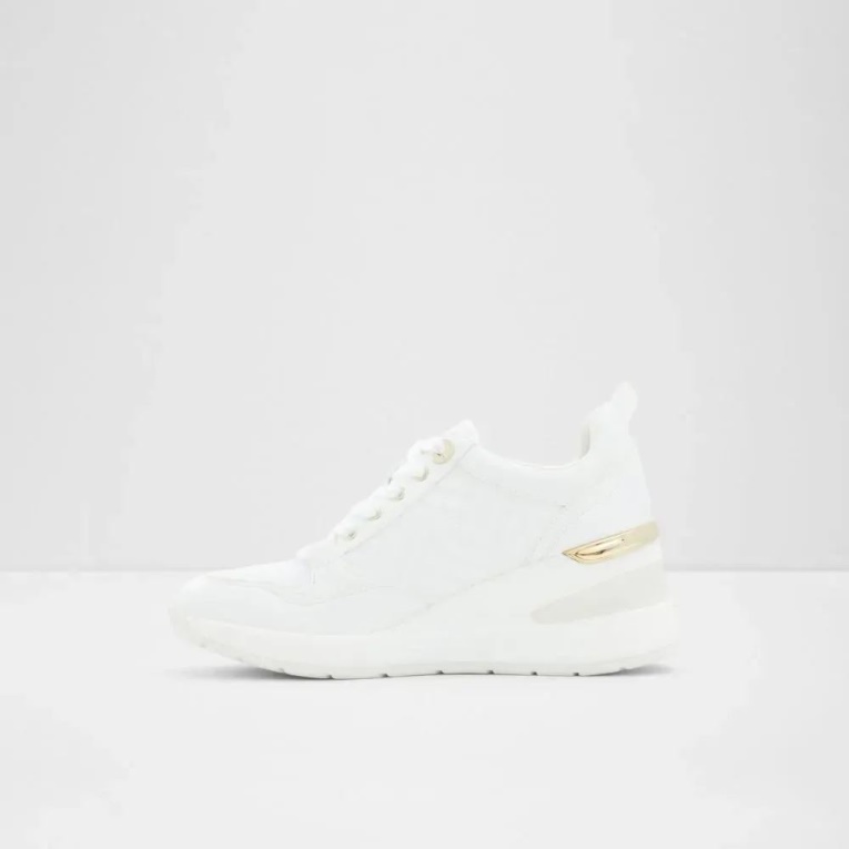 White Fashion Aldo Asilahan - Zapatillas De Mujer Con Cuña Y Cordones