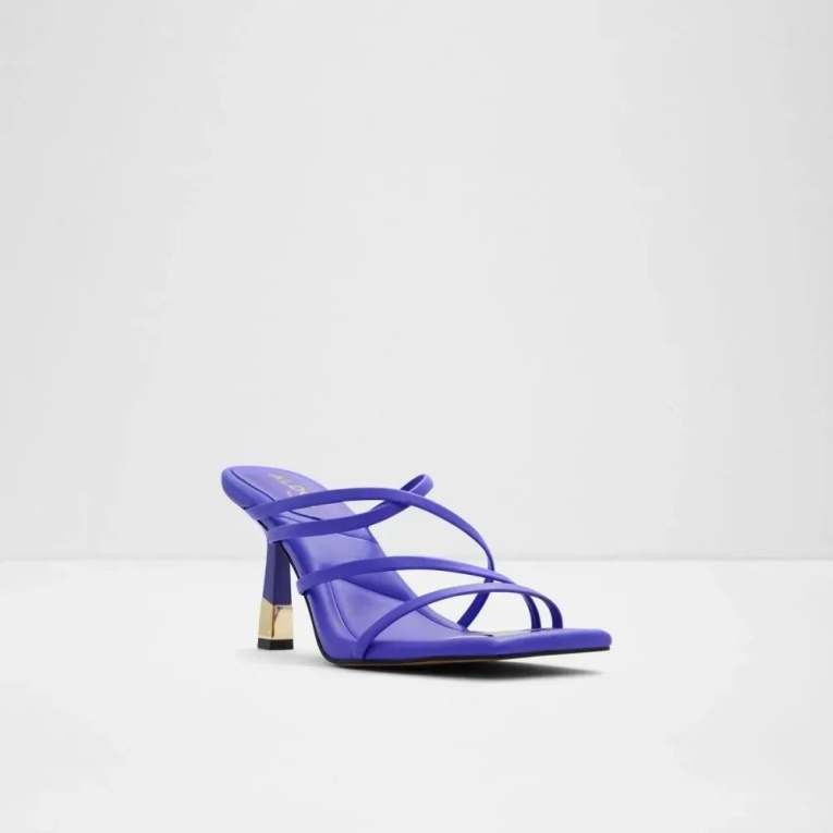 Aldo Aviah - Sandalias De Tacón Con Punta Abierta Para Mujer, Color Morado