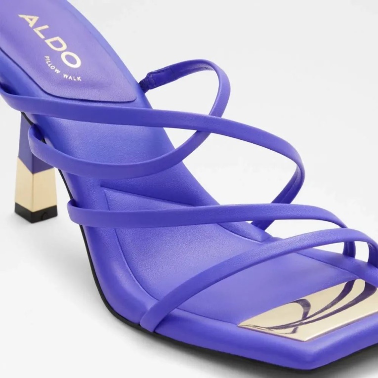 Aldo Aviah - Sandalias De Tacón Con Punta Abierta Para Mujer, Color Morado
