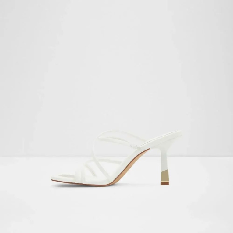 Sandalia De Tacón Con Punta Abierta Para Mujer De Aldo Aviah En Blanco De Moda