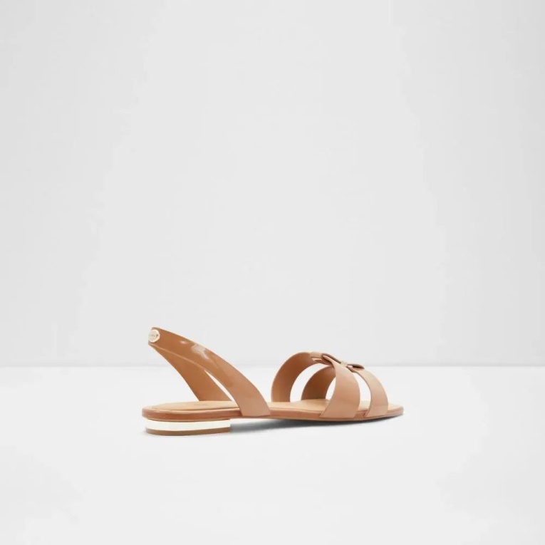 Sandalias Planas De Mujer Casual Balera De Aldo Fashion Beige Oscuro