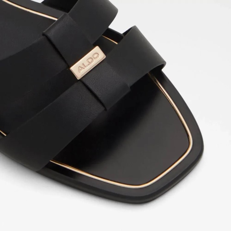 Sandalia Plana Casual Mujer Balera Moda Aldo Negro