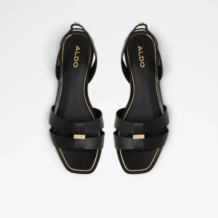 Sandalia Plana Casual Mujer Balera Moda Aldo Negro