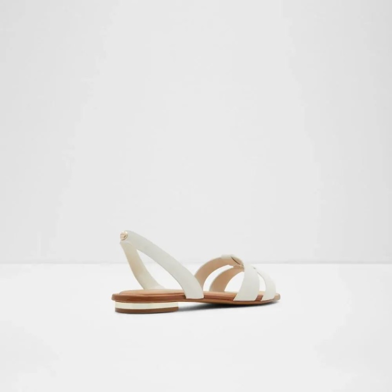 Balera Mujer Sling Back Flat Sandalia Aldo Fashion Otro-blanco
