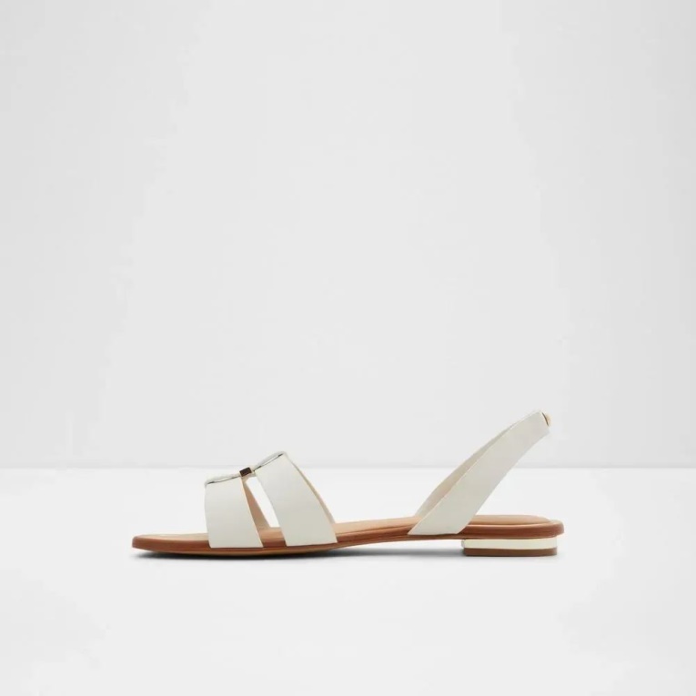Balera Mujer Sling Back Flat Sandalia Aldo Fashion Otro-blanco