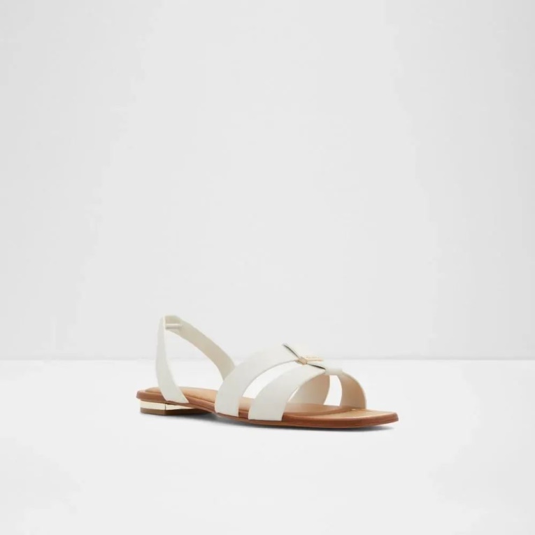 Balera Mujer Sling Back Flat Sandalia Aldo Fashion Otro-blanco