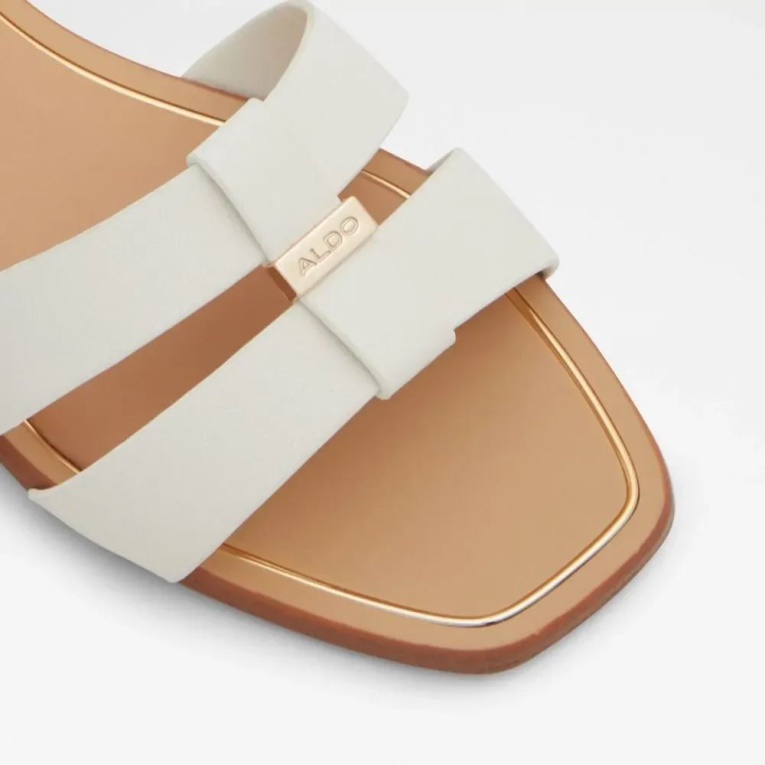 Balera Mujer Sling Back Flat Sandalia Aldo Fashion Otro-blanco