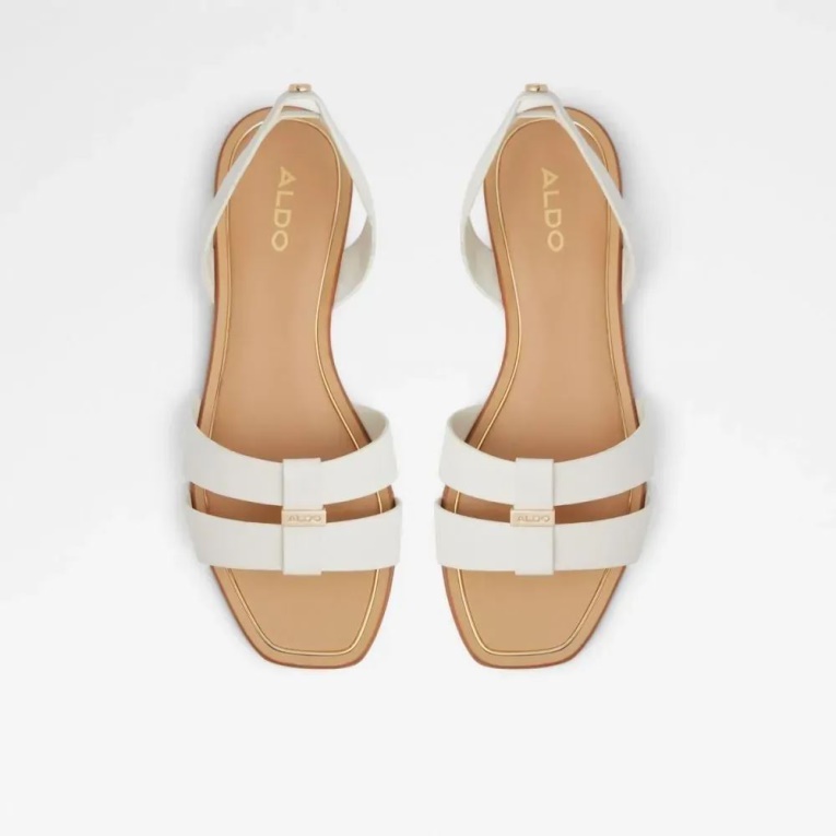 Balera Mujer Sling Back Flat Sandalia Aldo Fashion Otro-blanco
