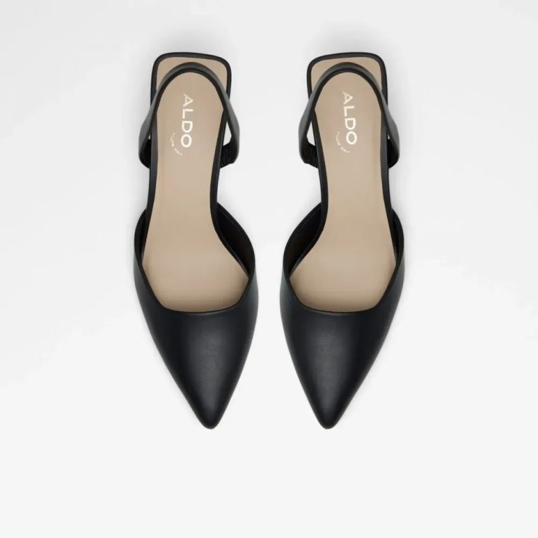 Moda Negro Aldo Basanti Mujer Sling Back Tacón Novedad