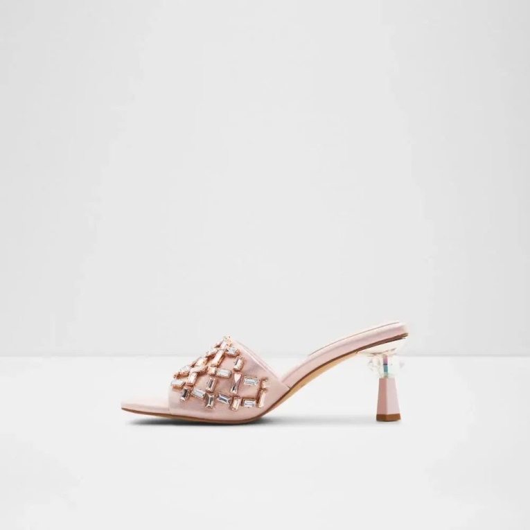 Sandalia Sin Cordones De Mujer Aldo Berna De Moda Rosa Claro