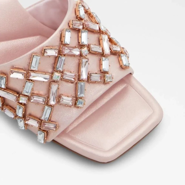 Sandalia Sin Cordones De Mujer Aldo Berna De Moda Rosa Claro