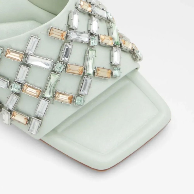 Moda Verde Claro Berna Mujer Slip On Sandalia De Tacón Aldo