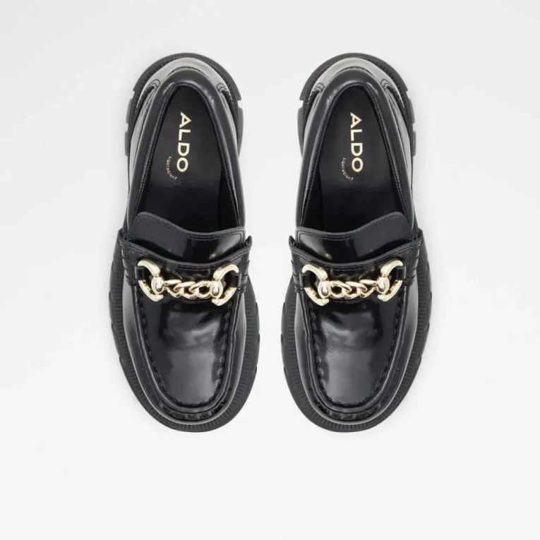 Bigwalk Mocasines Con Suela Dentada Para Mujer Moda Aldo Negro