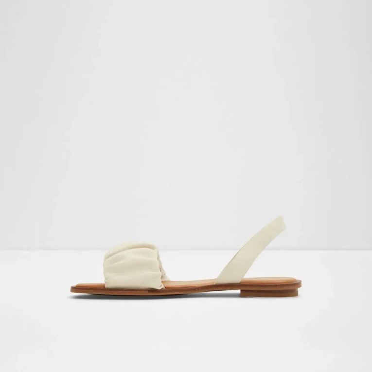 Sandalia Plana De Dos Piezas De Mujer Brelden Aldo Fashion Otro Blanco