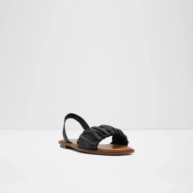 Brelden Mujer Sandalia Plana De Dos Piezas Moda Aldo Negro