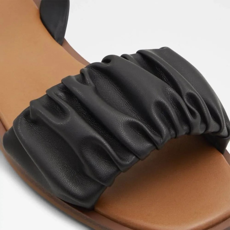 Brelden Mujer Sandalia Plana De Dos Piezas Moda Aldo Negro