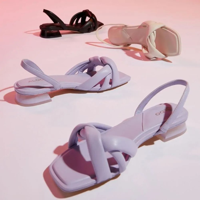 Sandalia De Tacón Plana De Mujer Aldo Buttercupp Violeta