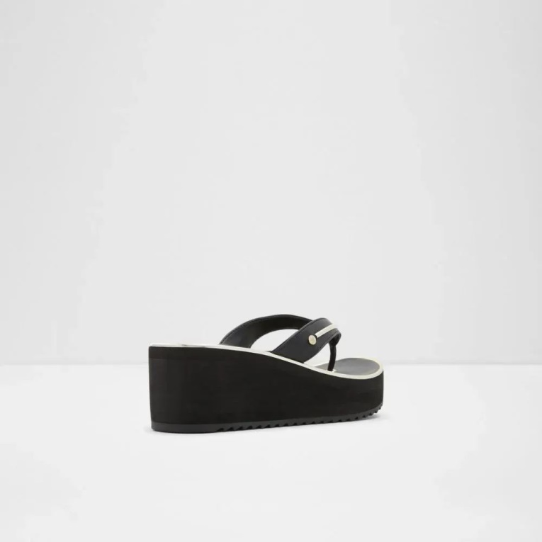 Aldo Fashion Calidan - Sandalias De Cuña De Playa Para Mujer, Color Negro