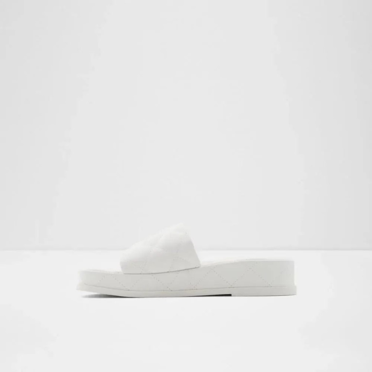 Aldo White Fashion Carreaux - Sandalias Ligeras Para Mujer