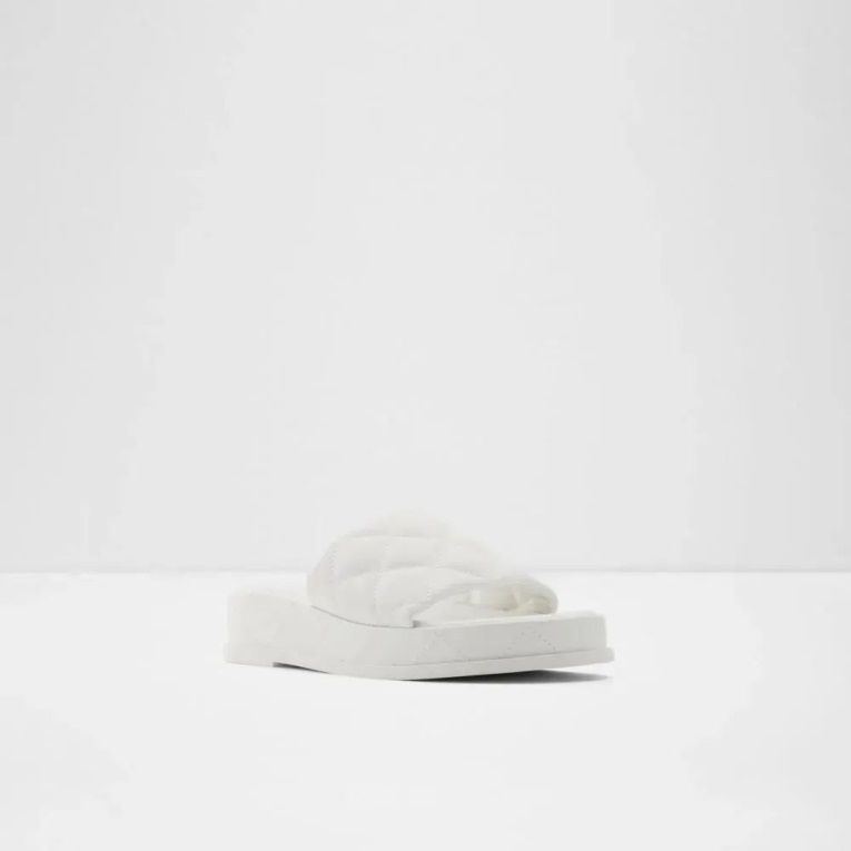 Aldo White Fashion Carreaux - Sandalias Ligeras Para Mujer