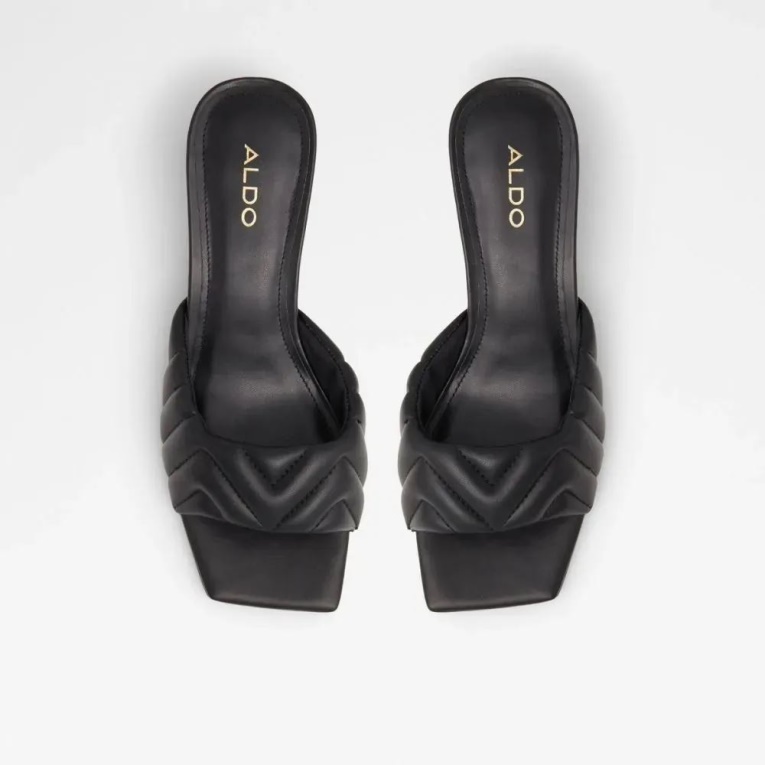 Sandalia Mujer Tacón Bajo Celesta Aldo Fashion Negro