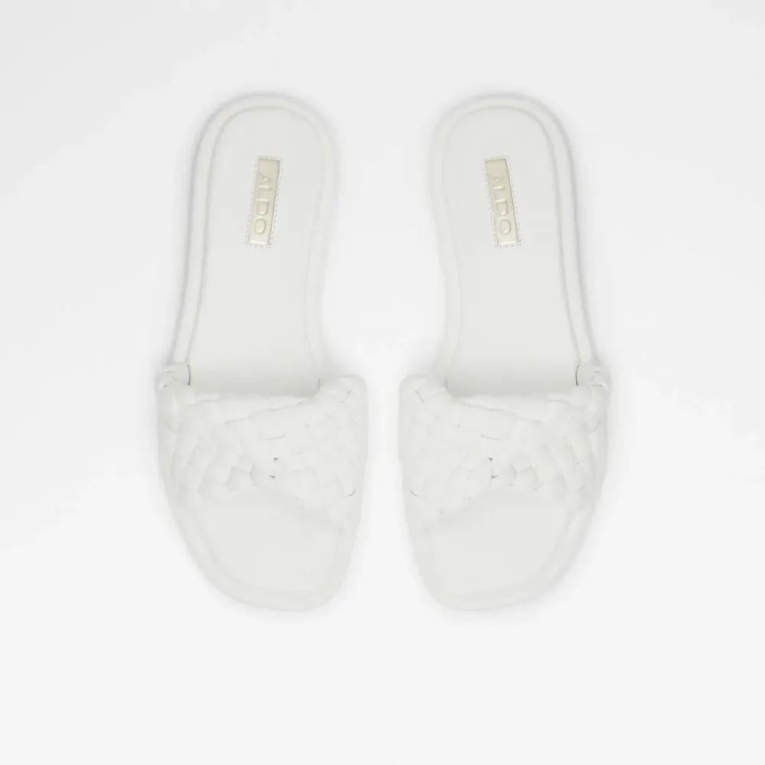 Chicago Sandalias Planas Sin Cordones De Mujer Aldo Fashion Blanco