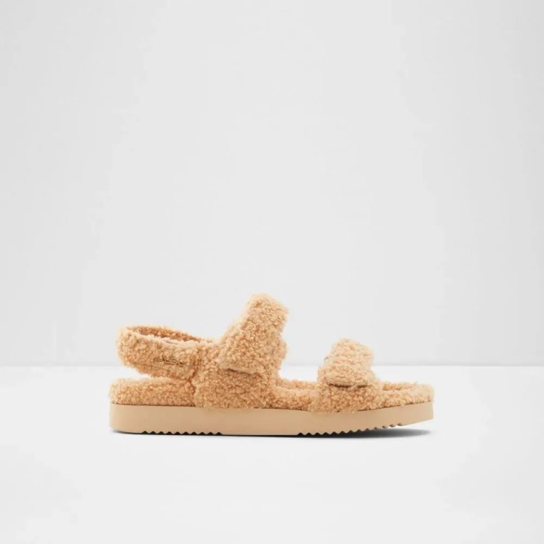 Sandalia Plana De Dos Piezas De Mujer Cloud De Aldo Beige