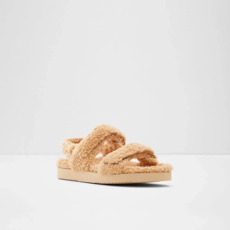 Sandalia Plana De Dos Piezas De Mujer Cloud De Aldo Beige