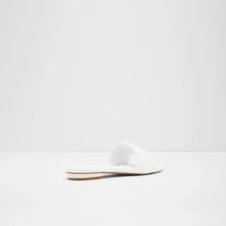 Blanco Sandalia Plana De Mujer Cleona Moda Aldo