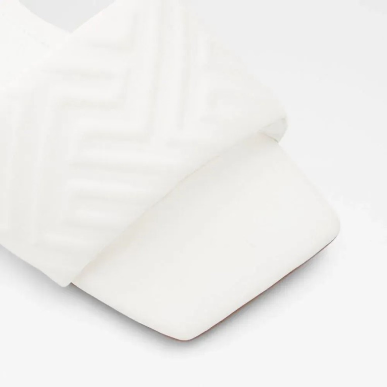 Blanco Sandalia Plana De Mujer Cleona Moda Aldo