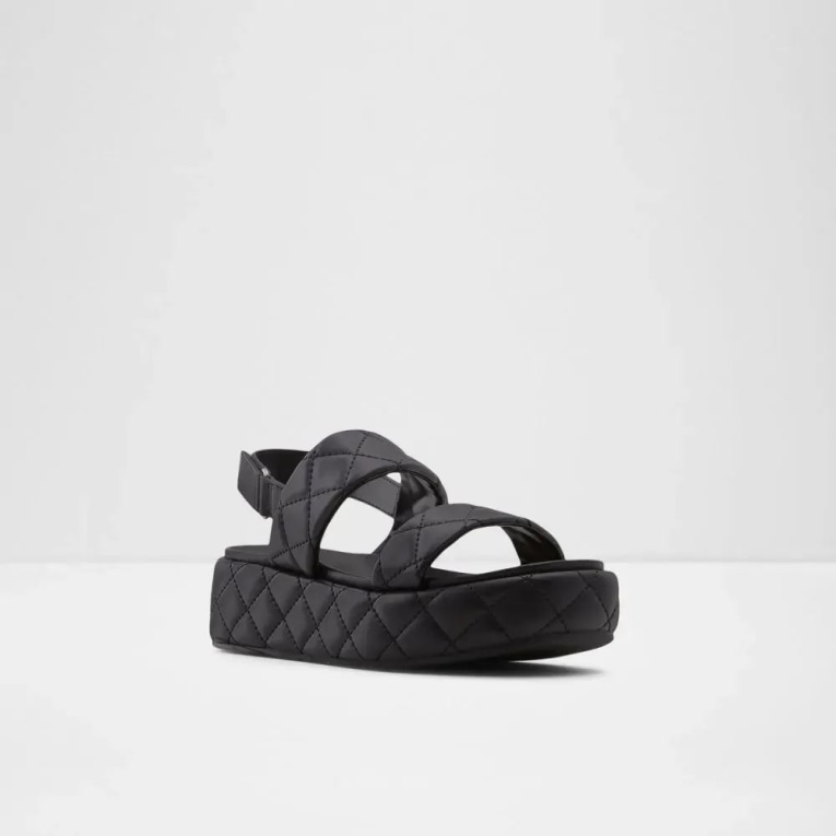 Negro - Sandalias De Dos Piezas Con Plataforma Plana De Mujer Aldo Fashion Cossette