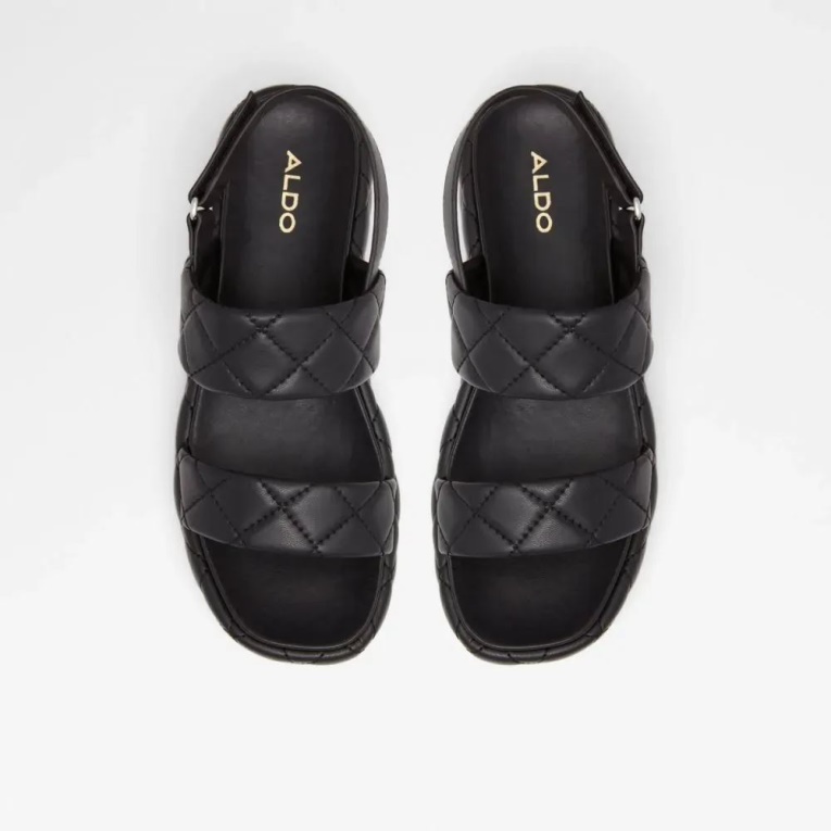 Negro - Sandalias De Dos Piezas Con Plataforma Plana De Mujer Aldo Fashion Cossette