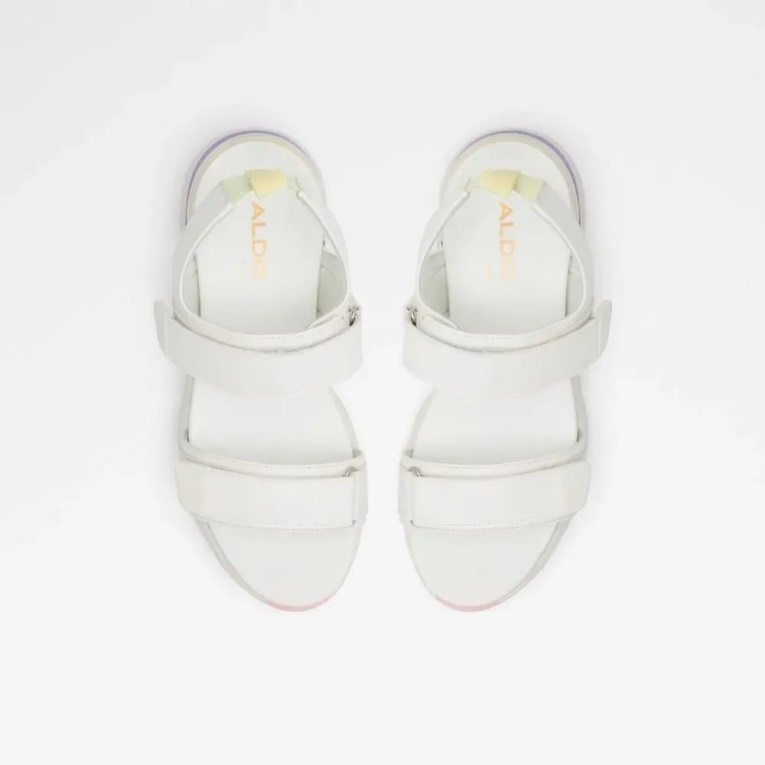 Sandalias Con Cuña De Dos Piezas Colbie Para Mujer Moda Blanco Aldo