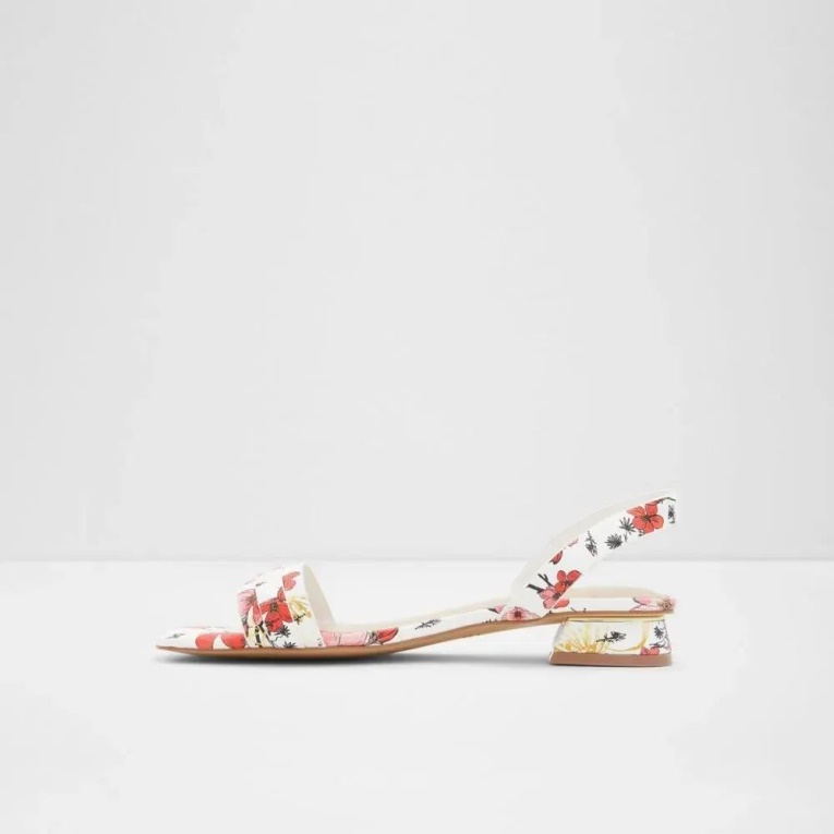 Sandalia De Dos Piezas Con Tacón Plano De Mujer Crescenta De Moda Blanco-multi Aldo