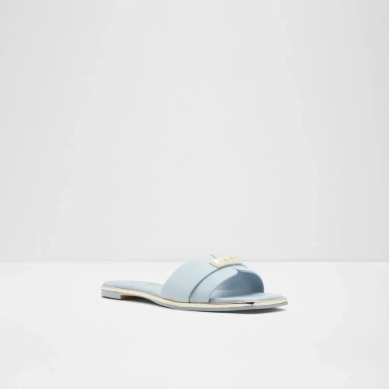 Sandalias Darine Con Punta Cuadrada Para Mujer Aldo Fashion Azul Claro