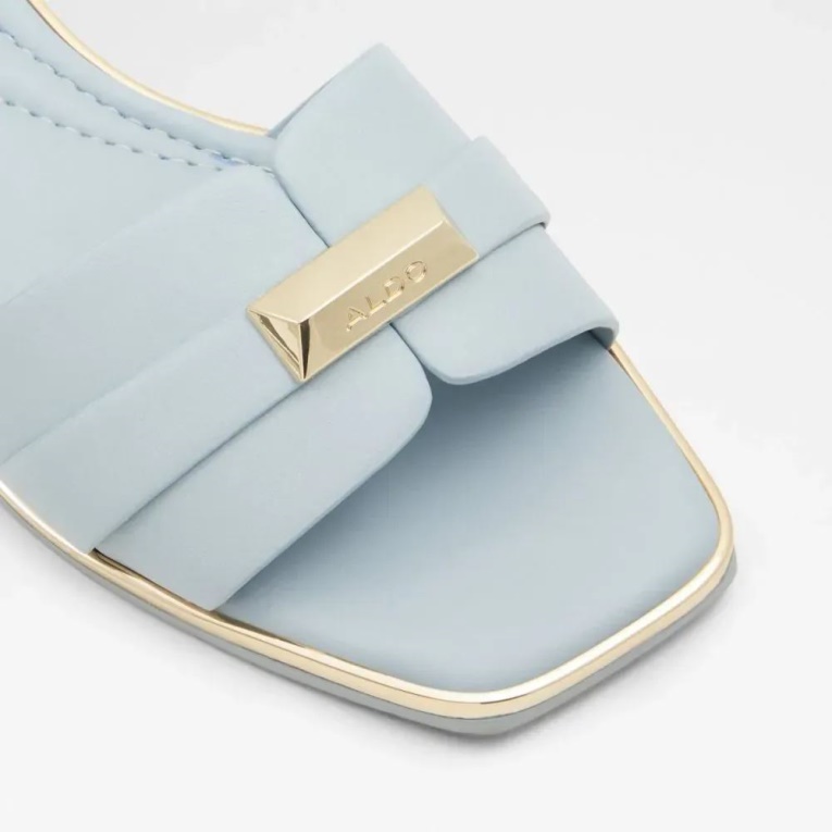 Sandalias Darine Con Punta Cuadrada Para Mujer Aldo Fashion Azul Claro