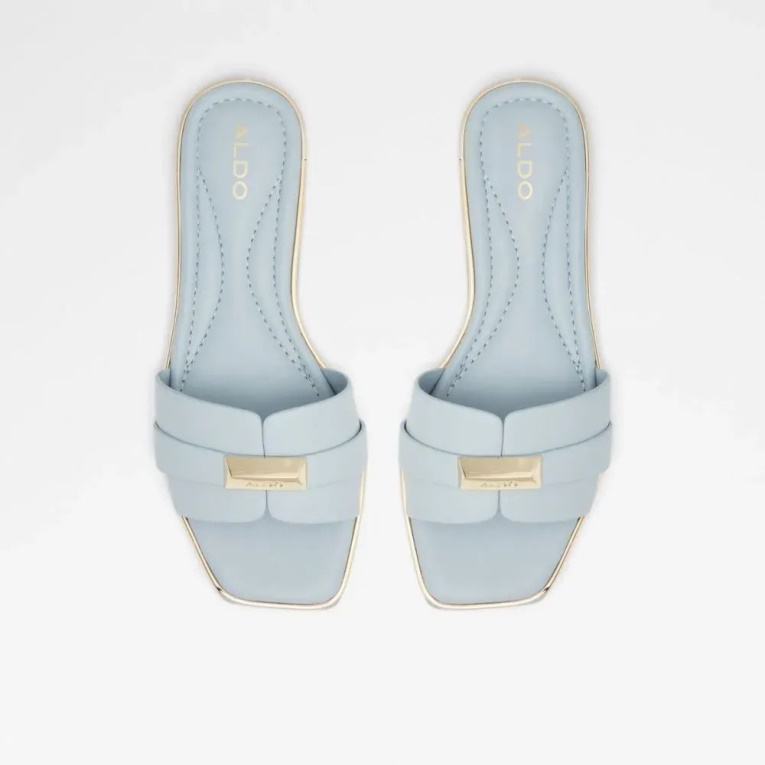 Sandalias Darine Con Punta Cuadrada Para Mujer Aldo Fashion Azul Claro