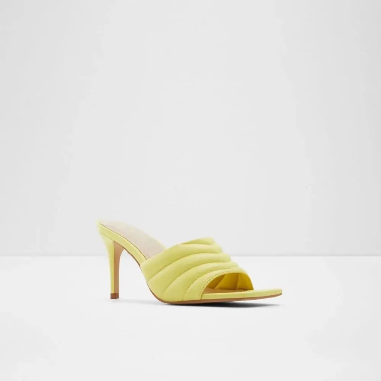 Sandalia De Tacón Medio Para Mujer Daniellita Verde Brillante De Moda Aldo