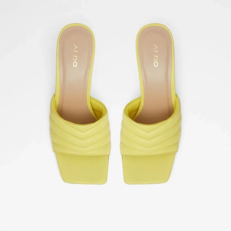 Sandalia De Tacón Medio Para Mujer Daniellita Verde Brillante De Moda Aldo