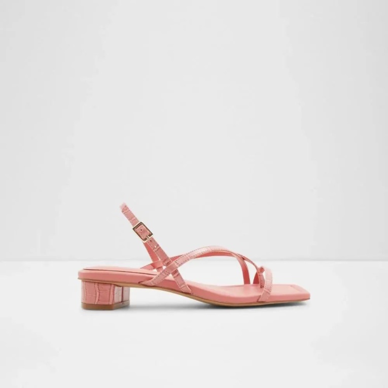 Sandalias De Tacón Con Tiras De Mujer Aldo Darelle De Color Rosa