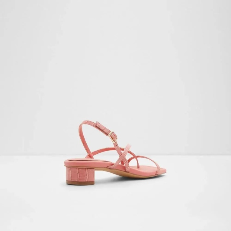 Sandalias De Tacón Con Tiras De Mujer Aldo Darelle De Color Rosa