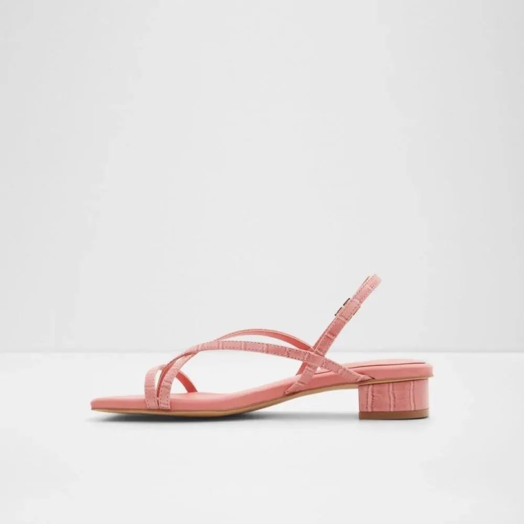 Sandalias De Tacón Con Tiras De Mujer Aldo Darelle De Color Rosa
