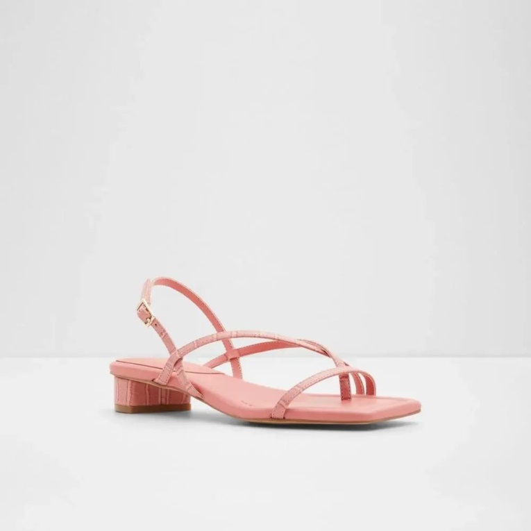 Sandalias De Tacón Con Tiras De Mujer Aldo Darelle De Color Rosa