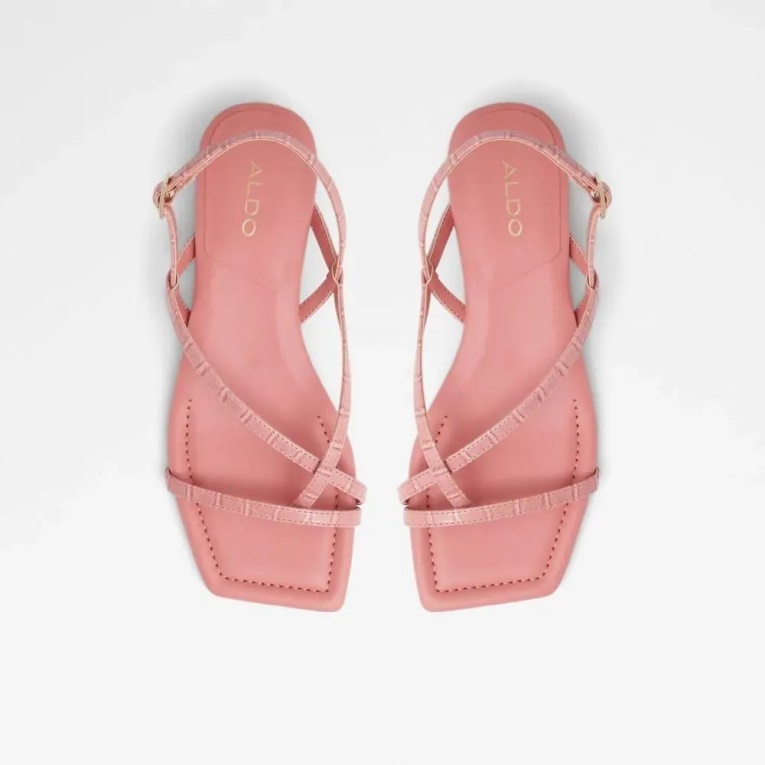 Sandalias De Tacón Con Tiras De Mujer Aldo Darelle De Color Rosa