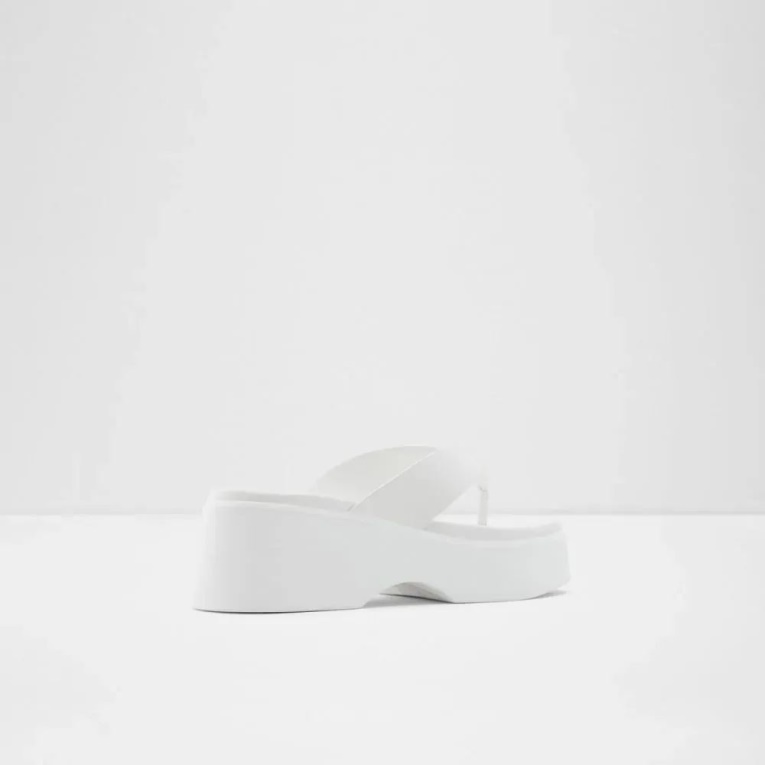 Delphy Sandalia De Dedo Con Plataforma Plana Para Mujer Aldo Fashion Otro-Blanco