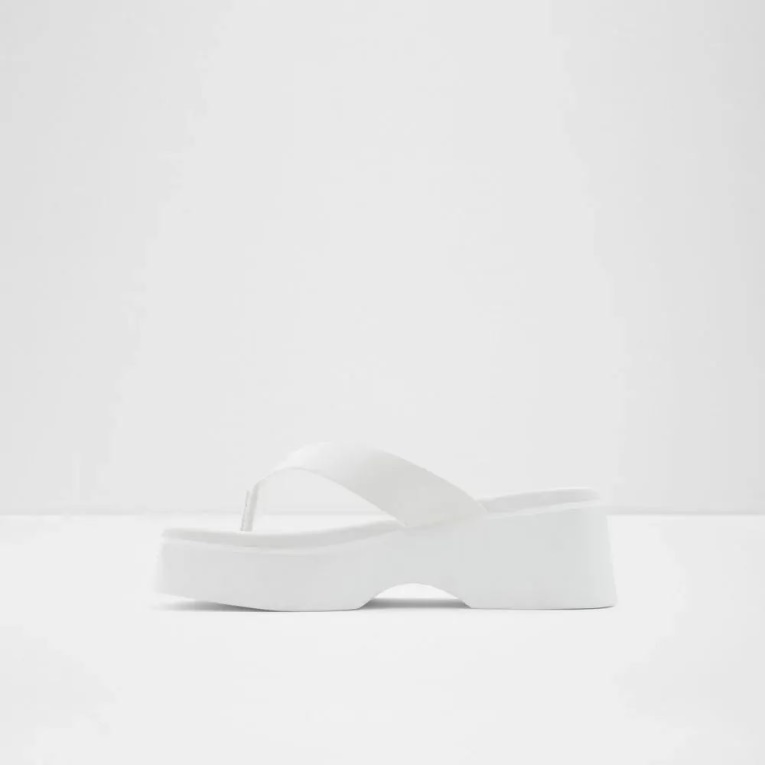 Delphy Sandalia De Dedo Con Plataforma Plana Para Mujer Aldo Fashion Otro-Blanco
