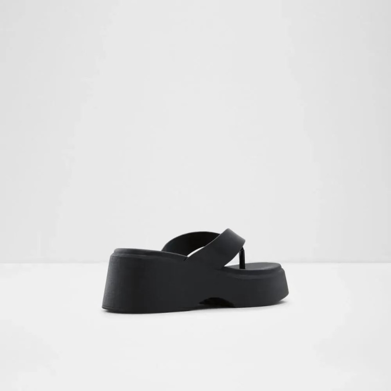 Delphy Sandalias De Dedo Con Plataforma Plana De Mujer Negro Aldo Moda