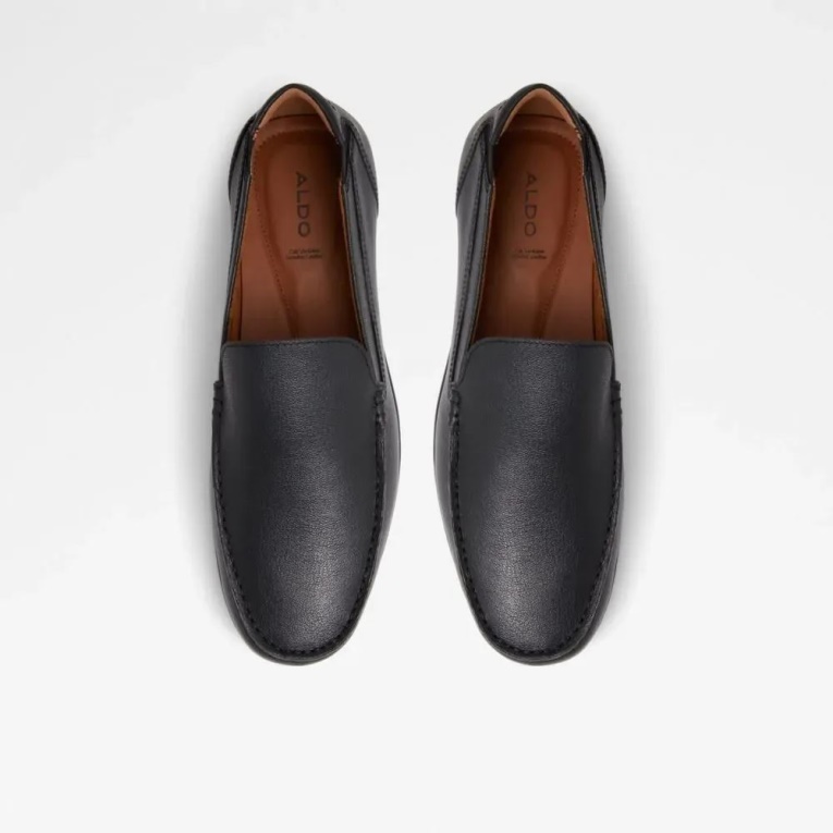Demetriflex-w Mocasín De Cuero De Hombre Abierto-negro Aldo Fashion